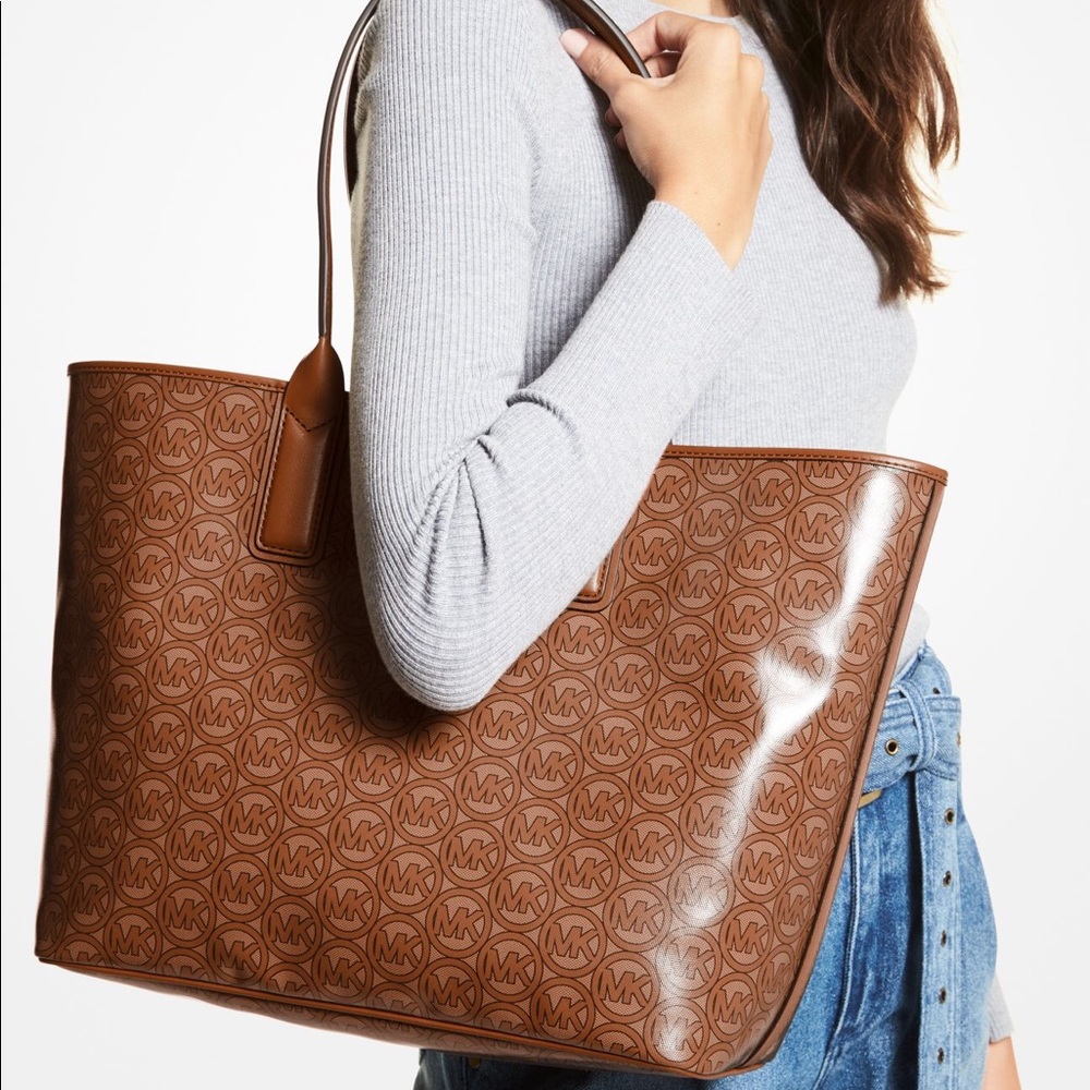 MICHAEL KORS Jodie Large Logo Jacquard Tote Bag